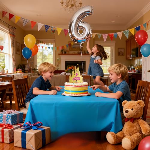 Gold Castle Cake Topper Set with Numbers 0-9 – Reusable Princess Birthday Decoration