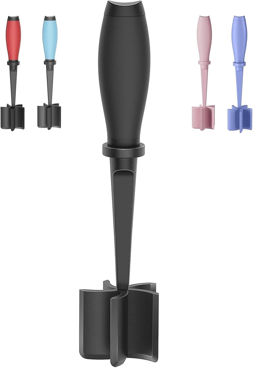 Skiennix Meat Chopper - 5 Curve Blades for Ground Beef & Turkey | Heat Resistant Nylon Utensil