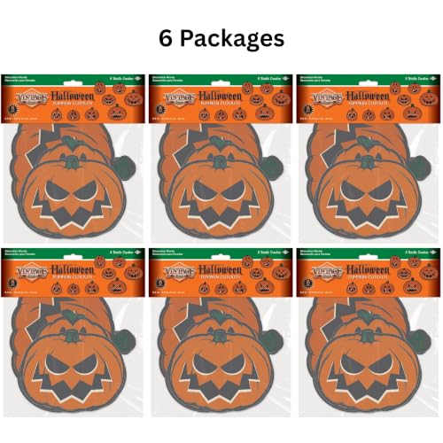Beistle Vintage Halloween Pumpkin Cutouts Double-Sided 48 Pack