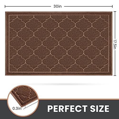 LuxStep Low-Profile Non-Slip Door Mat 17" x 30" - Durable Dirt Trap