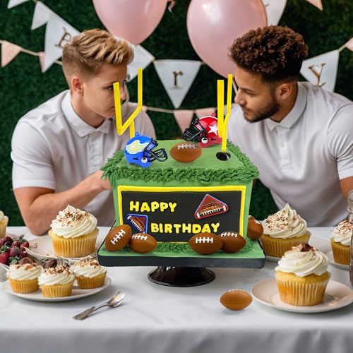 14 PCS Football Party Supplies Set with Mini Footballs & Helmets