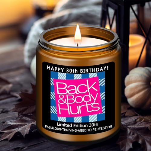 Homsolver Lavender Scented Candle Gift for 30th Birthday - Brown
