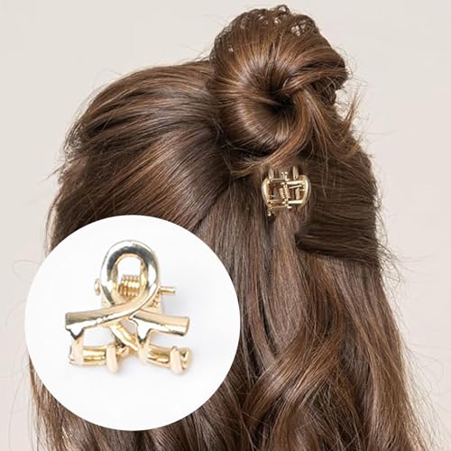 LINYUEARUI 10 Pcs Mini Metal Hair Claw Clips Small Geometric Hair Accessories