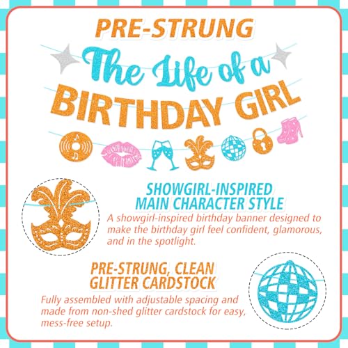Showgirl Birthday Girl Banner | Glamorous Party Decor