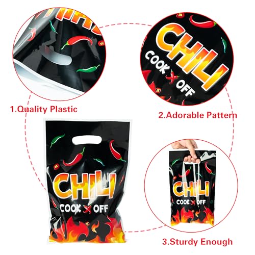 50 Pack Chili Fire Party Favor Bags - Fiesta & Contest Supplies