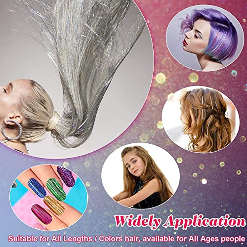 Tracy Green Hair Tinsel 47 Inch 800 Strands with Tools and Beads