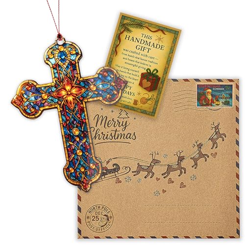 Nativity Cross Christmas Ornament 2026 - Religious Holiday Decor (Cross2)