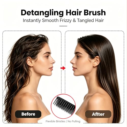 3 Row Hair Comb Set for Natural Curly Hair Styling and Detangling 4PCS