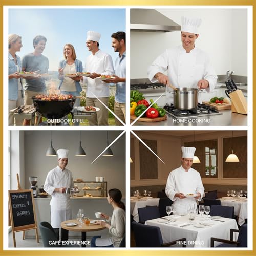 Adjustable White Chef Hats - 2 Pack for Professional Cooking