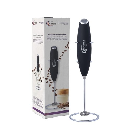 Silverdome's Powerful Handheld Milk Frother, Stainless Steel whisk for Silky Foam in Seconds, Battery Operated(Not Included), Perfect for café-style drinks, Coffee, Lattes, Cappuccino, Hot Chocolate.