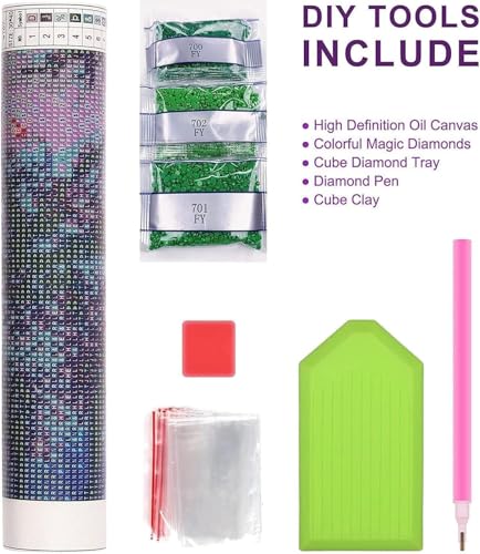 Light Green 5D Diamond Painting Kit for Adults - DIY Art Decor