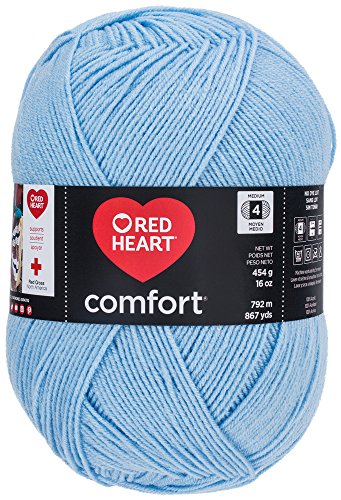 Red Heart Comfort Yarn - Baby Blue, 16oz Worsted Weight Acrylic