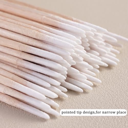 FSpronail Pointed Tip Cotton Swabs with Wooden Sticks - 200pcs