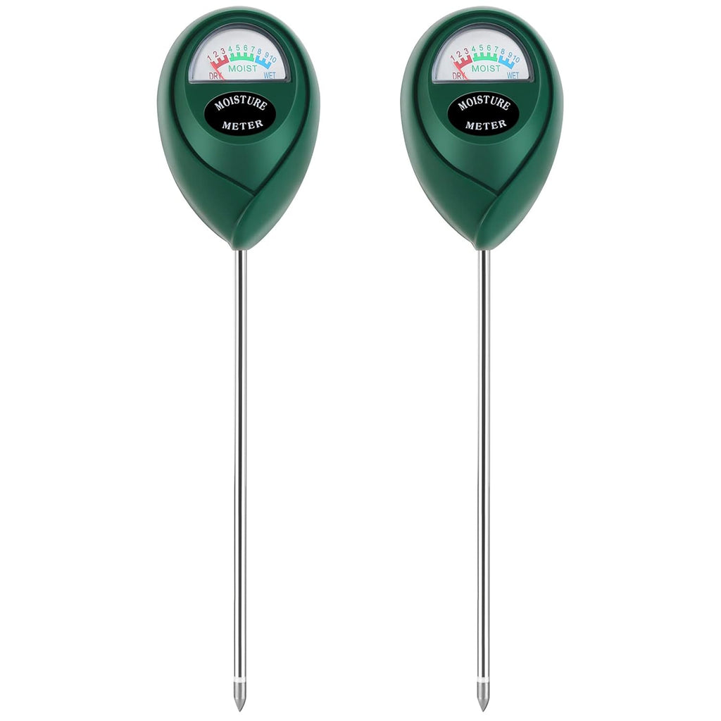 Skiennix Plant Moisture Meter - Accurate Soil Water Level Indicator for Indoor & Outdoor Use | 2-Pack Green