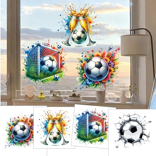 USA Soccer 2026 Window Clings Stickers - 4 Sheets Reusable Static Decals