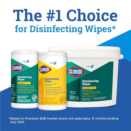 CloroxPro Disinfecting Wipes, Lemon Fresh, 75 Count - Kills 99.9% Germs