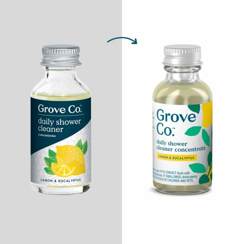 Grove Co. Daily Shower Cleaner Refill Concentrate - Lemon & Eucalyptus (2 x 1 fl oz)