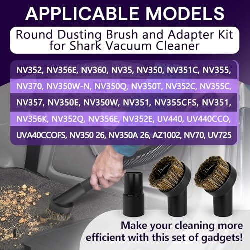 Chaseroad 3-Pack Horse Hair Brush Vacuum Attachments Set