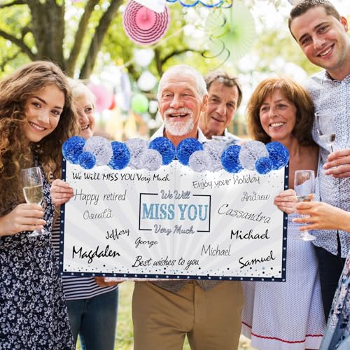 Officially Retired Greeting Card - Blue 25x16 Inch with Envelope
