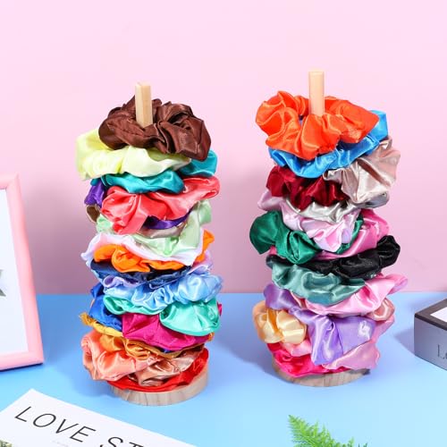 2-Pack Scrunchie Holder Stand - Hair Tie Organizer for 20 Ties