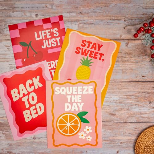 KINGDUHU Preppy Aesthetic Poster Set - 8x10 Wall Art Prints