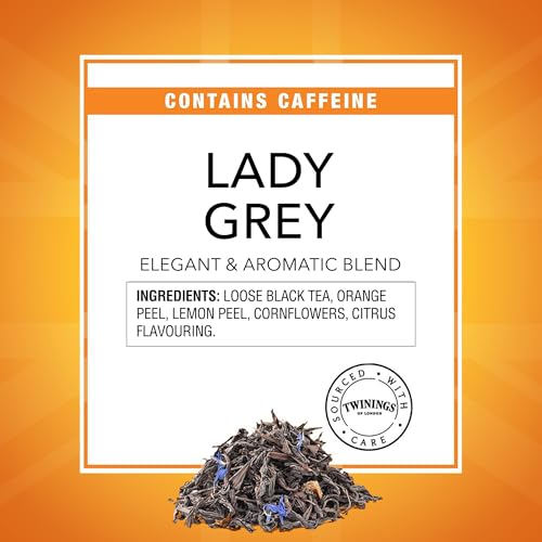 Twinings Lady Grey Loose Leaf Black Tea - Citrus, Pack of 6, 3.53oz