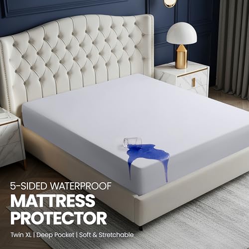 Utopia Bedding 5-Sided Waterproof Mattress Protector, Twin XL, 15" Deep