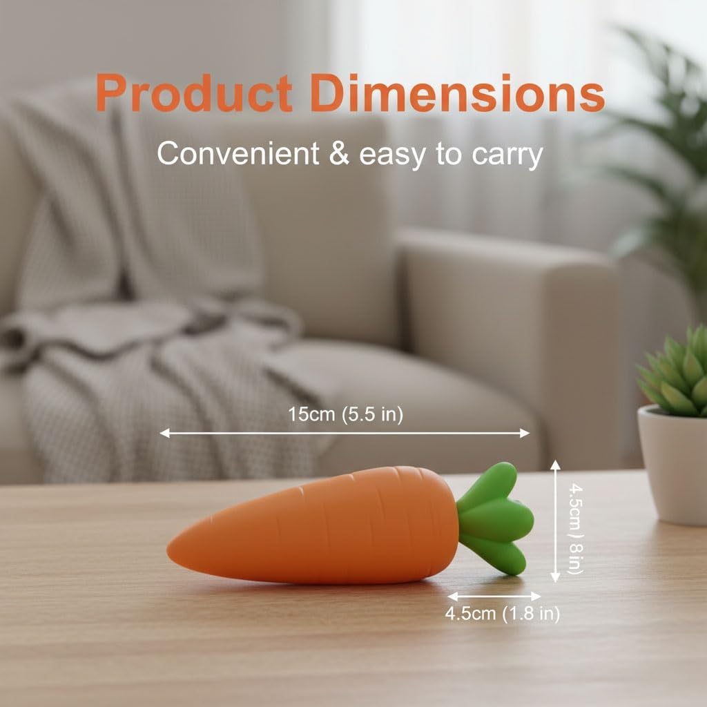 Skiennix Carrot Stress Relief Toy - Realistic Moldable Slow Rise Fidget Ball for Relaxation | Perfect Easter Basket Stuffer
