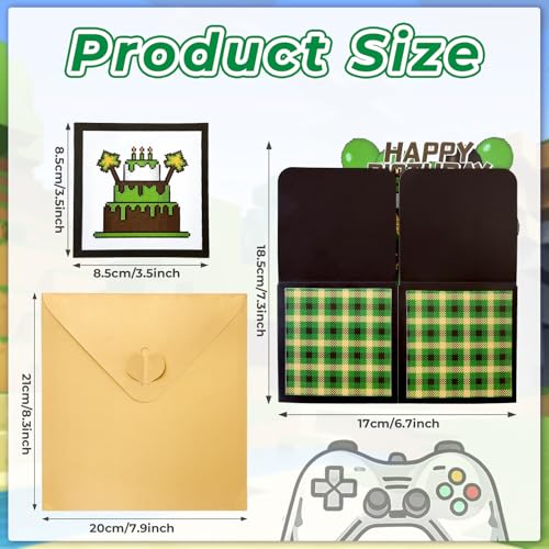 9th Birthday Card for Boys - Pixel Gaming 3D Pop Up Greeting Card