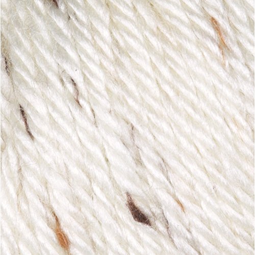 Caron Simply Soft Tweeds Yarn, Off White, 5 oz Worsted Weight Medium Gauge 4