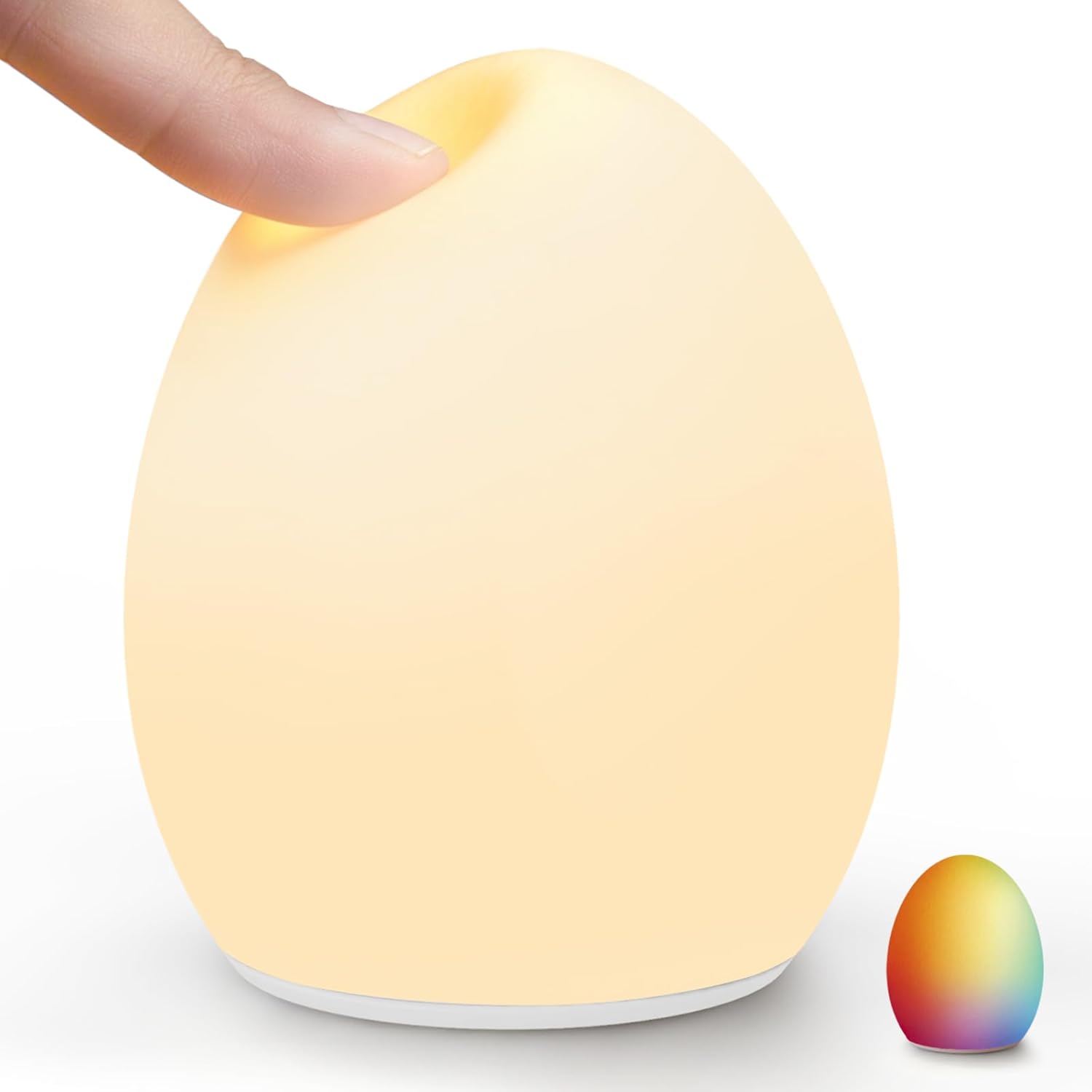 Skiennix Baby Night Light - Portable Silicone Egg Lamp with 11 Color Options | BPA Free & Eye-Caring