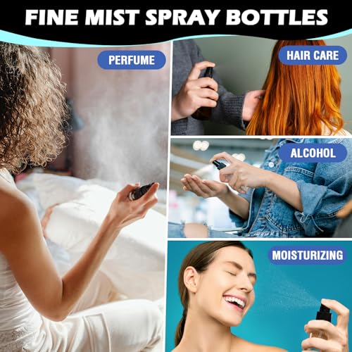DupakSYS 5 Pack 2oz Travel Spray Bottles Refillable Fine Mist Containers