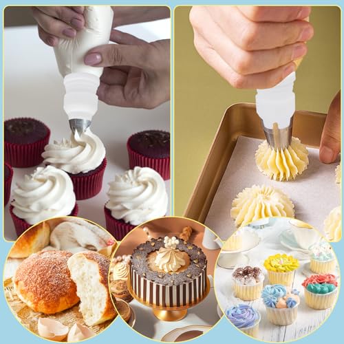 12 Pcs Plastic Piping Bag Couplers for Icing Nozzles & Tips