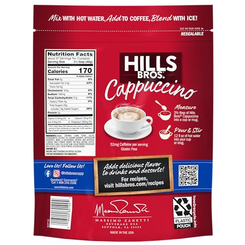 Hills Bros. French Vanilla Cappuccino Mix - 52 oz Instant Drink