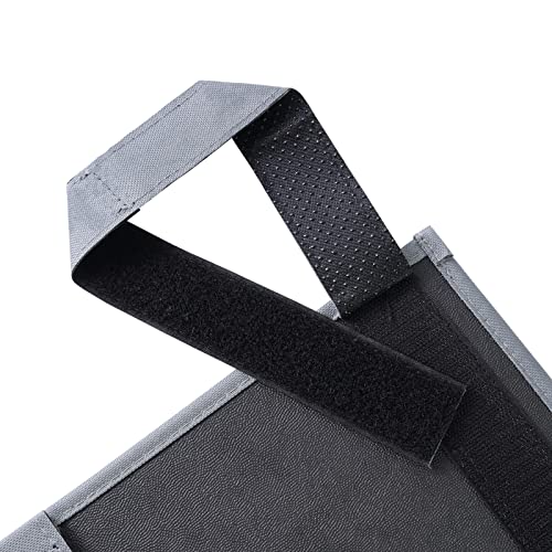Zafit Bedside Caddy Organizer with 4 Pockets - Grey Storage for Phone, Remote, Magazines