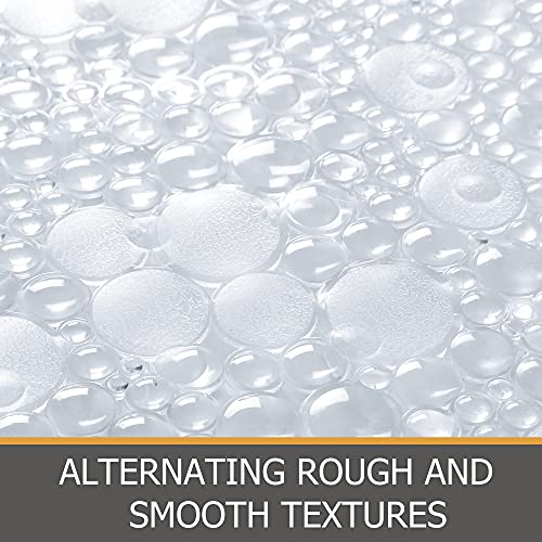 Mantto Extra Long Non-Slip Pebble Bath Mat, 34.2" x 15.7" - Clear
