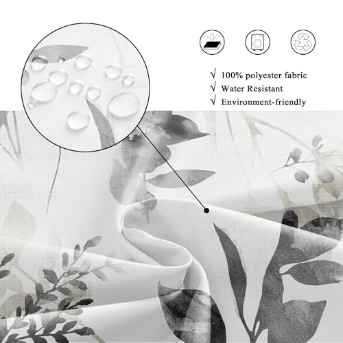 Riyidecor 60x72 Eucalyptus Leaves Shower Curtain - Waterproof Fabric