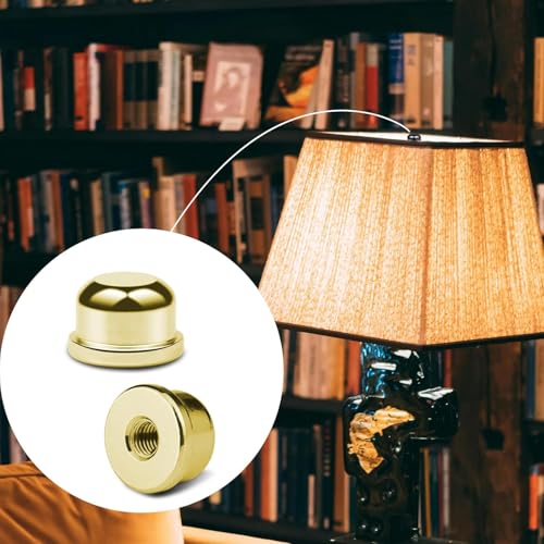 Solid Bronze Lamp Finial Caps - 2 Pack for Standard Harps