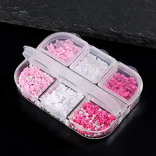 3D Nail Art Charms Kit with Acrylic Flowers, Metal Butterflies and Gems
