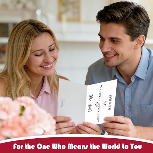 Funny I Love You This Much Greeting Card with Red Envelope