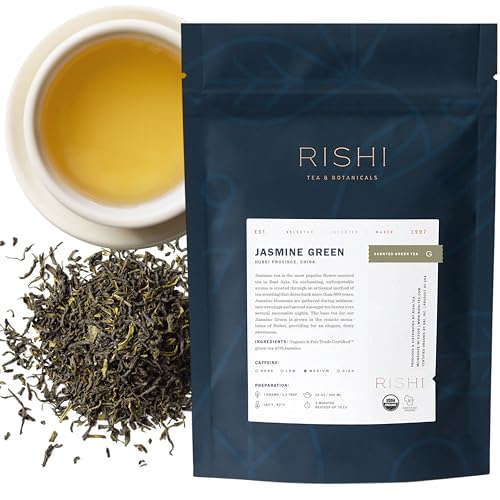 Organic Jasmine Green Loose Leaf Tea - Rishi Tea, 4oz