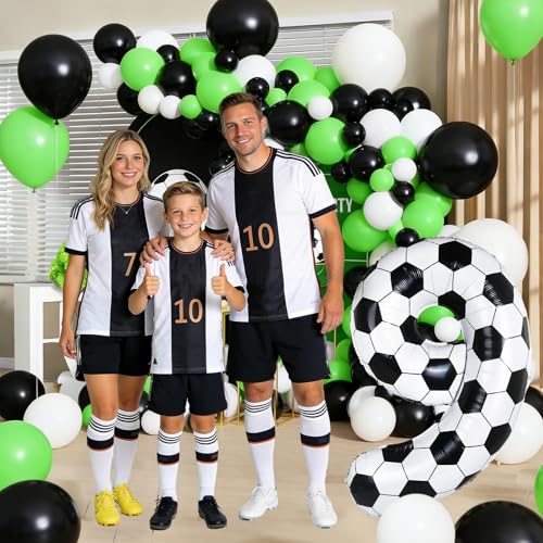 Giant 40 Inch Black & White Soccer Number 9 Balloon - Sports Party Decoration