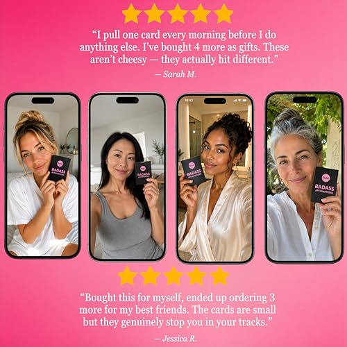 Badass Affirmation Cards for Women - 100 Motivational Cards
