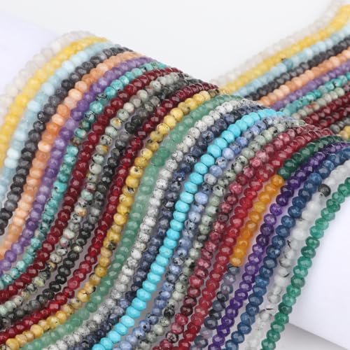 3x5mm Natural Yellow Speckled Beads - 220PCS for Jewelry Making