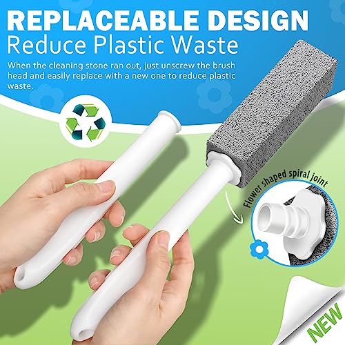 Maryton Pumice Stone Toilet Bowl Cleaner with Long Handle & 3 Refills