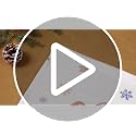 Blue Christmas Chair Cover Set for Dining Room and Kitchen - 6 Pieces