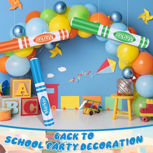 Large Inflatable Marker Balloons - 3 Pcs 27 Inch Back to School Decor