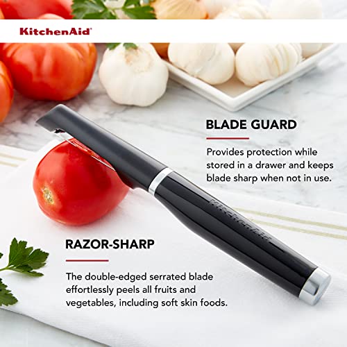 KitchenAid Euro Peeler, Double Edge Serrated Blade, Black - Pack of 12