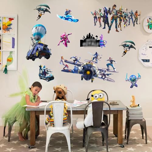 Cranberry Battle Royale Wall Decals - 10Pcs Sticker Set for Boys