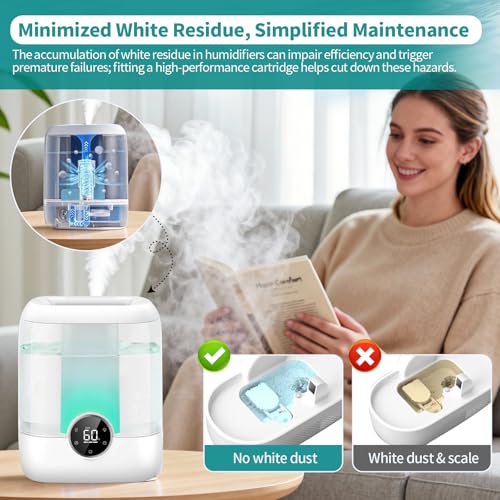 BETTFILTER 4 Pack Demineralization Cartridge Filter for Humidifier Compatible with Dreo Humidifiers HM311/HM311S/HM524/HM524S/HM306/HM409S, Reduce Minerals, Filter Hard Water, Eliminate White Dust